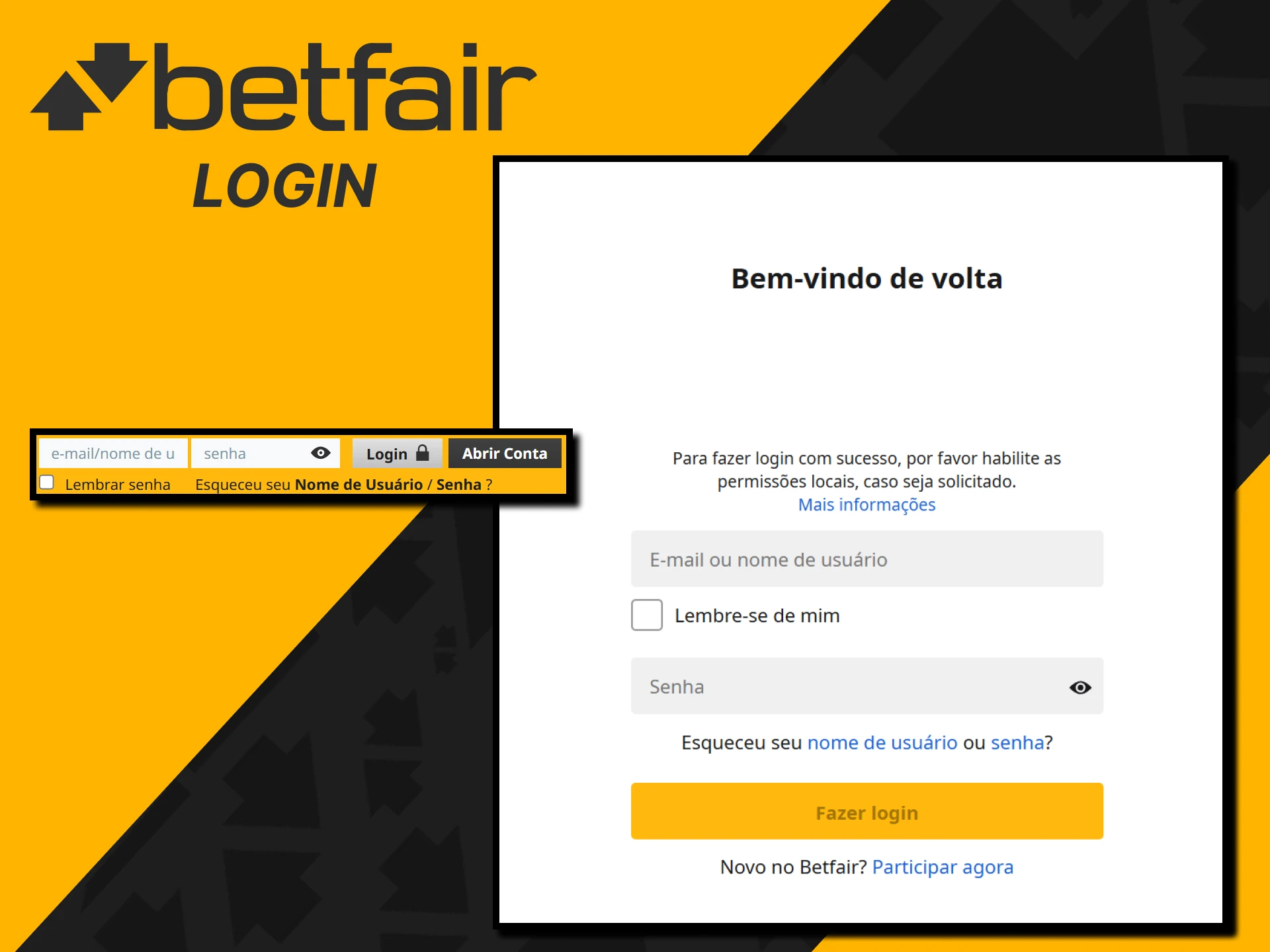 Faça login na sua conta Betfair para começar a jogar.